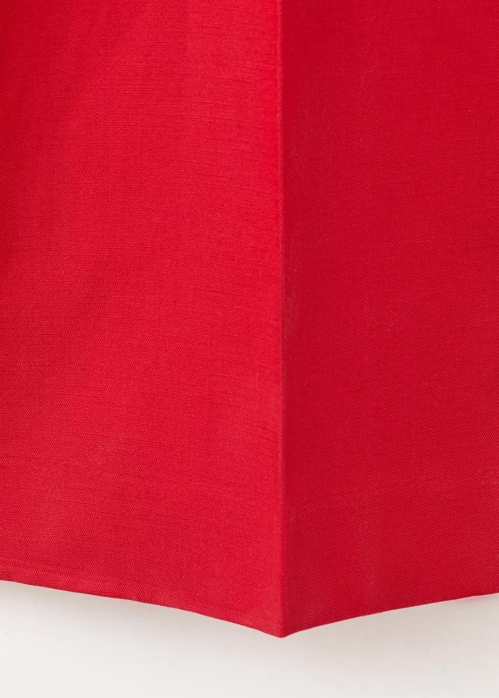 Red Cross-Back Linen Blend Playsuit, Red, large image number 5