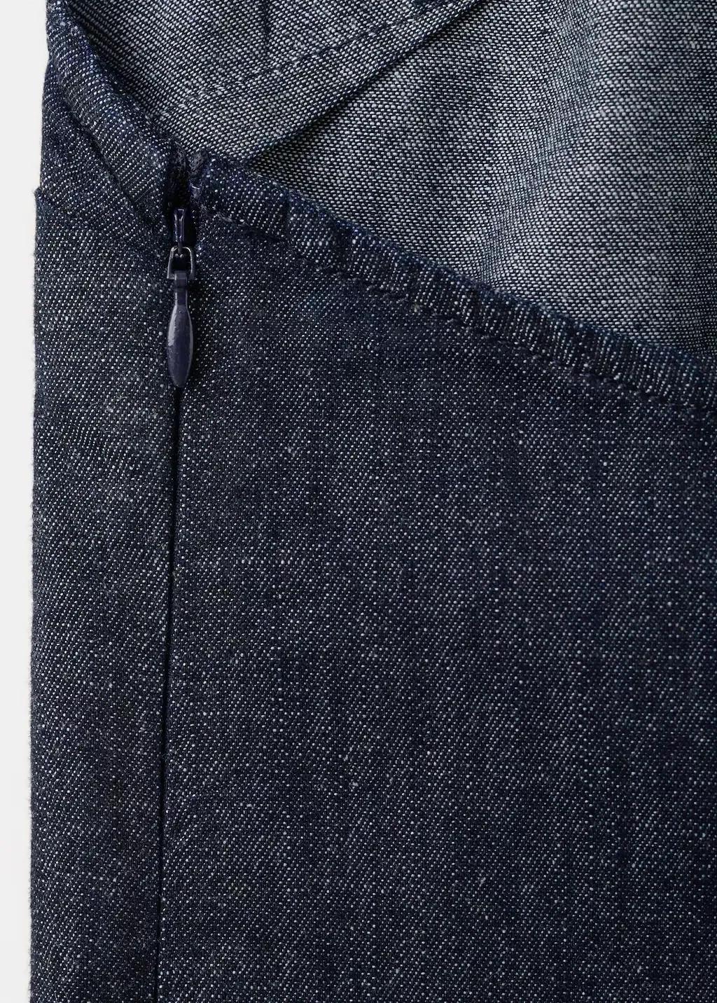 Blue Halter Denim Dress, Open Blue, large image number 3