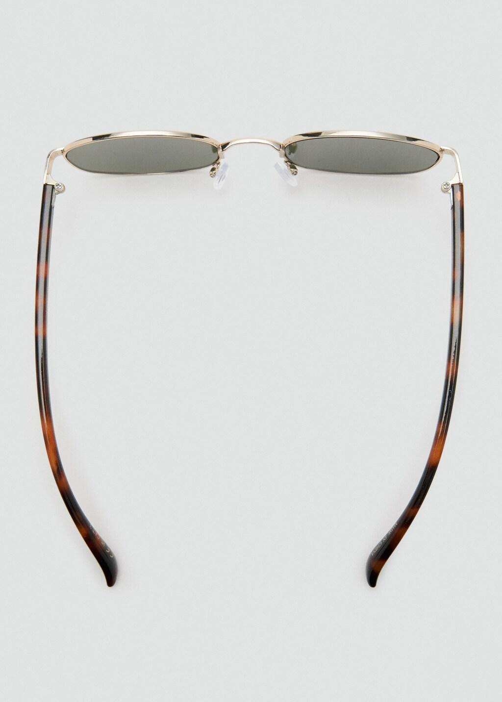 Gold Metallic Frame Sunglasses, Gold, medium