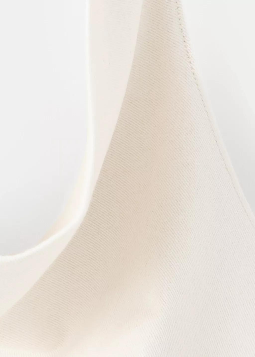Cream Draped Halter Top, Light Beige, medium