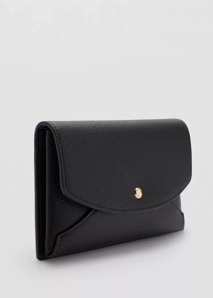 Black Document Holder With Contrast Interior, Black, medium