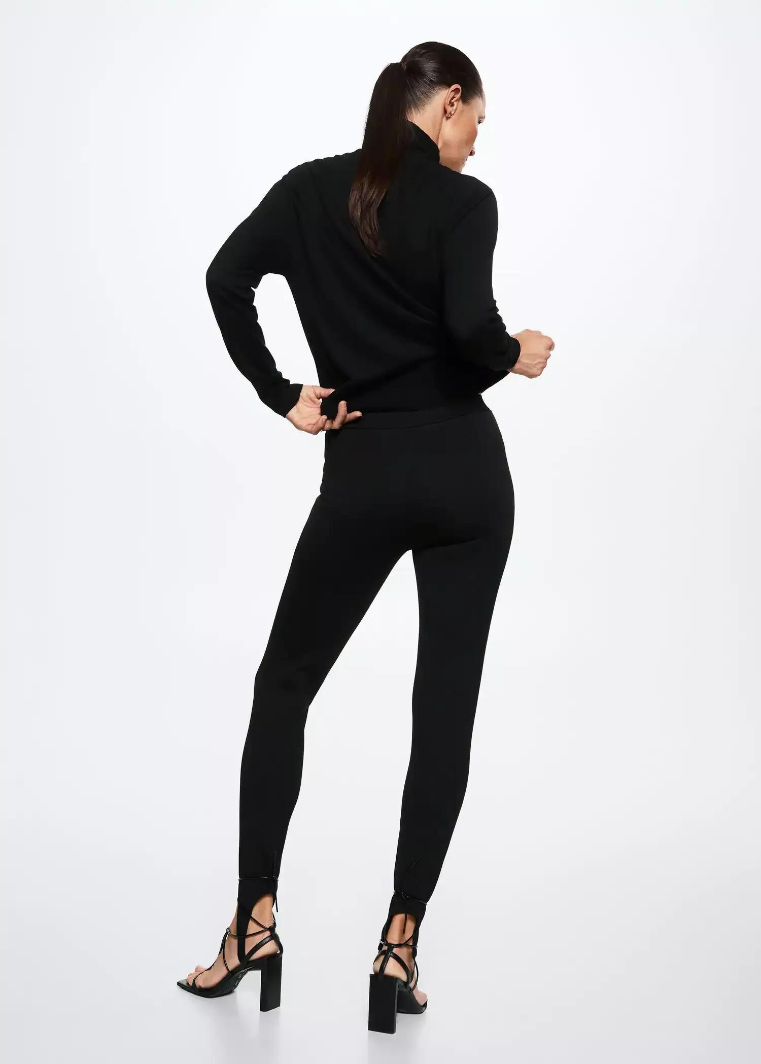 black Basic fuseau leggings, , large image number 5