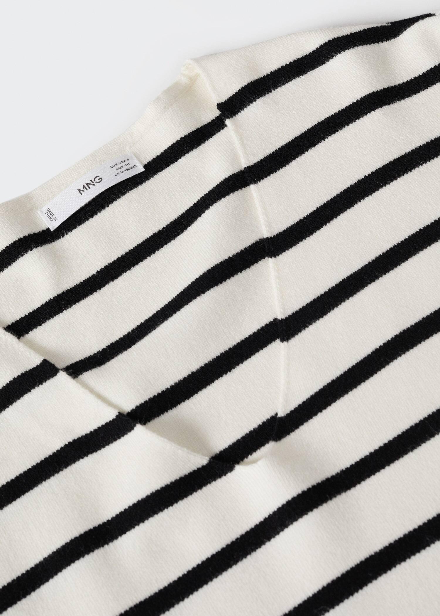 Beige Oversized Striped Sweater, , large image number 6