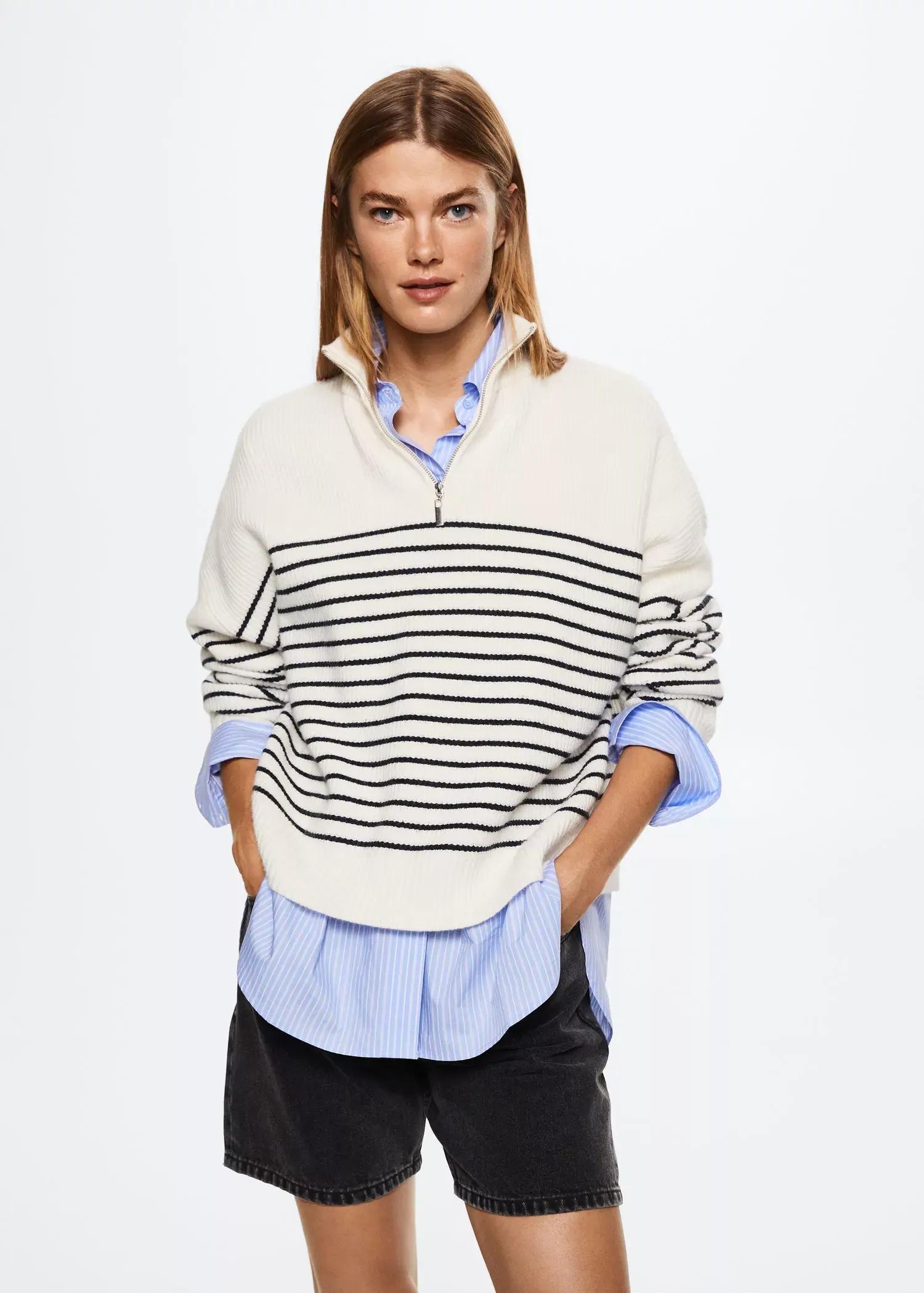 Striped knit sweater, , large image number 0