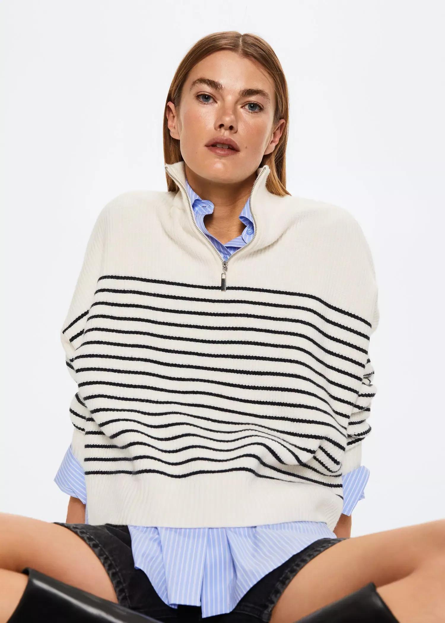 Striped knit sweater, , large image number 1