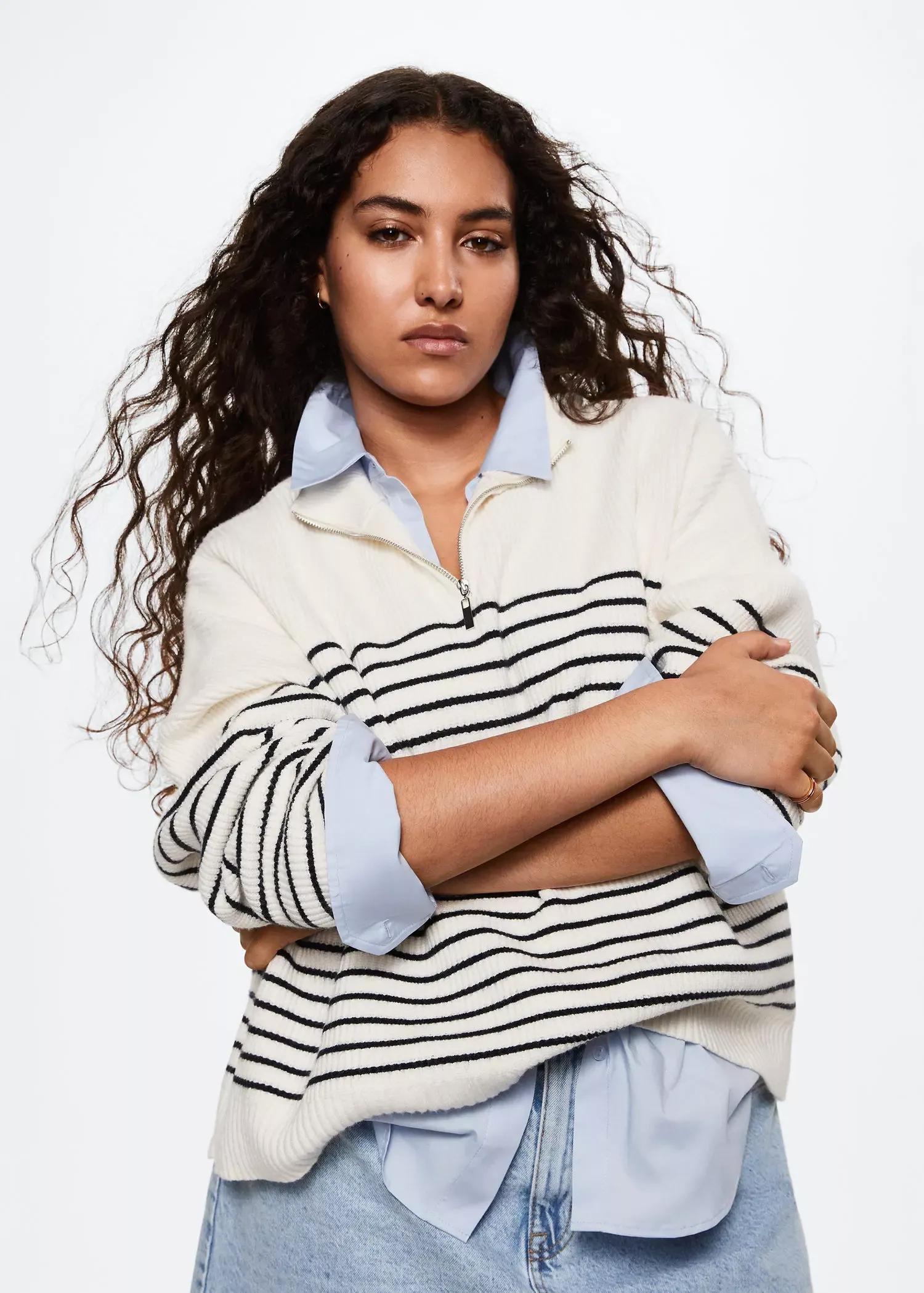 Striped knit sweater, , large image number 7
