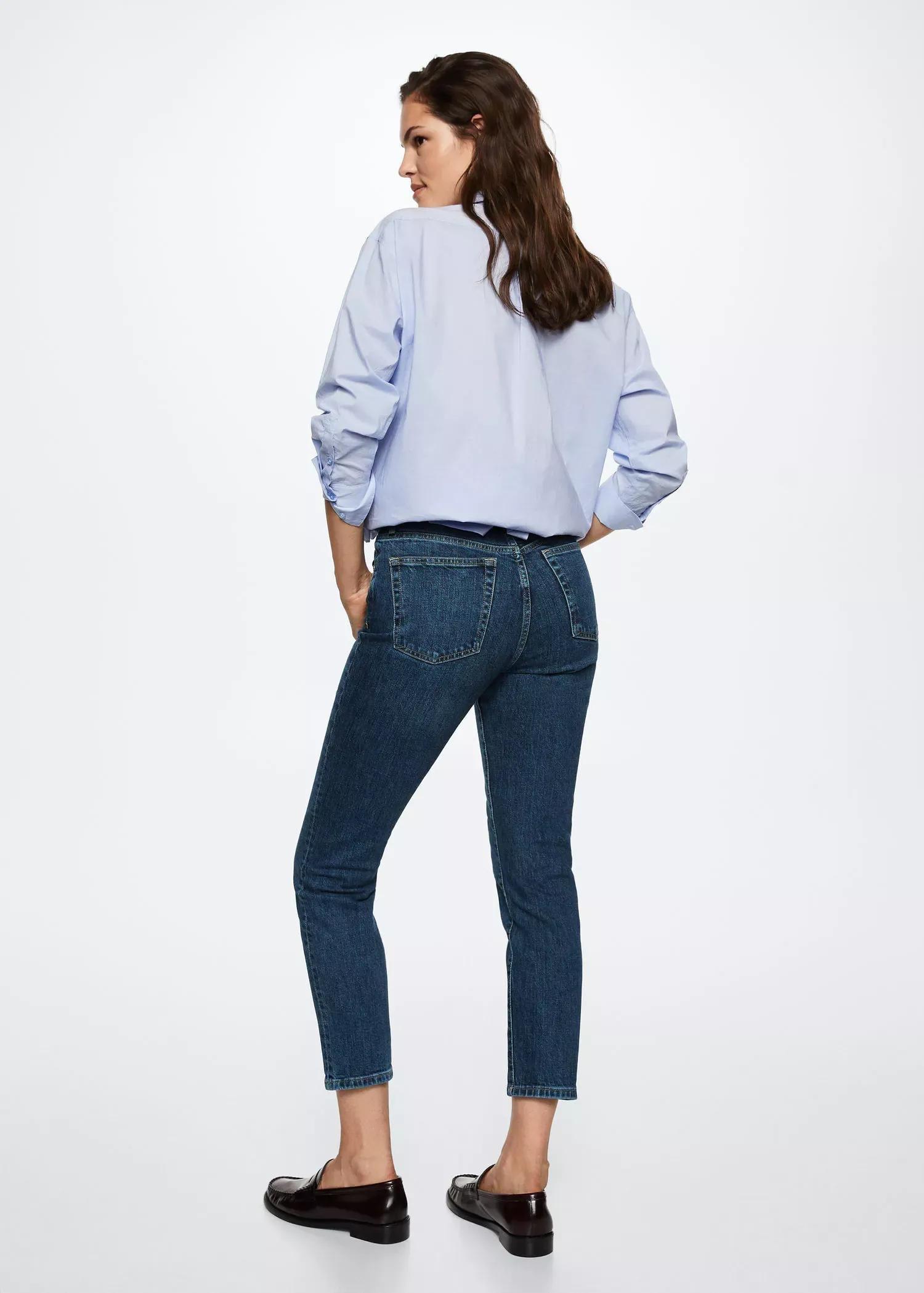 Blue Slim Cropped Jeans, , large image number 1