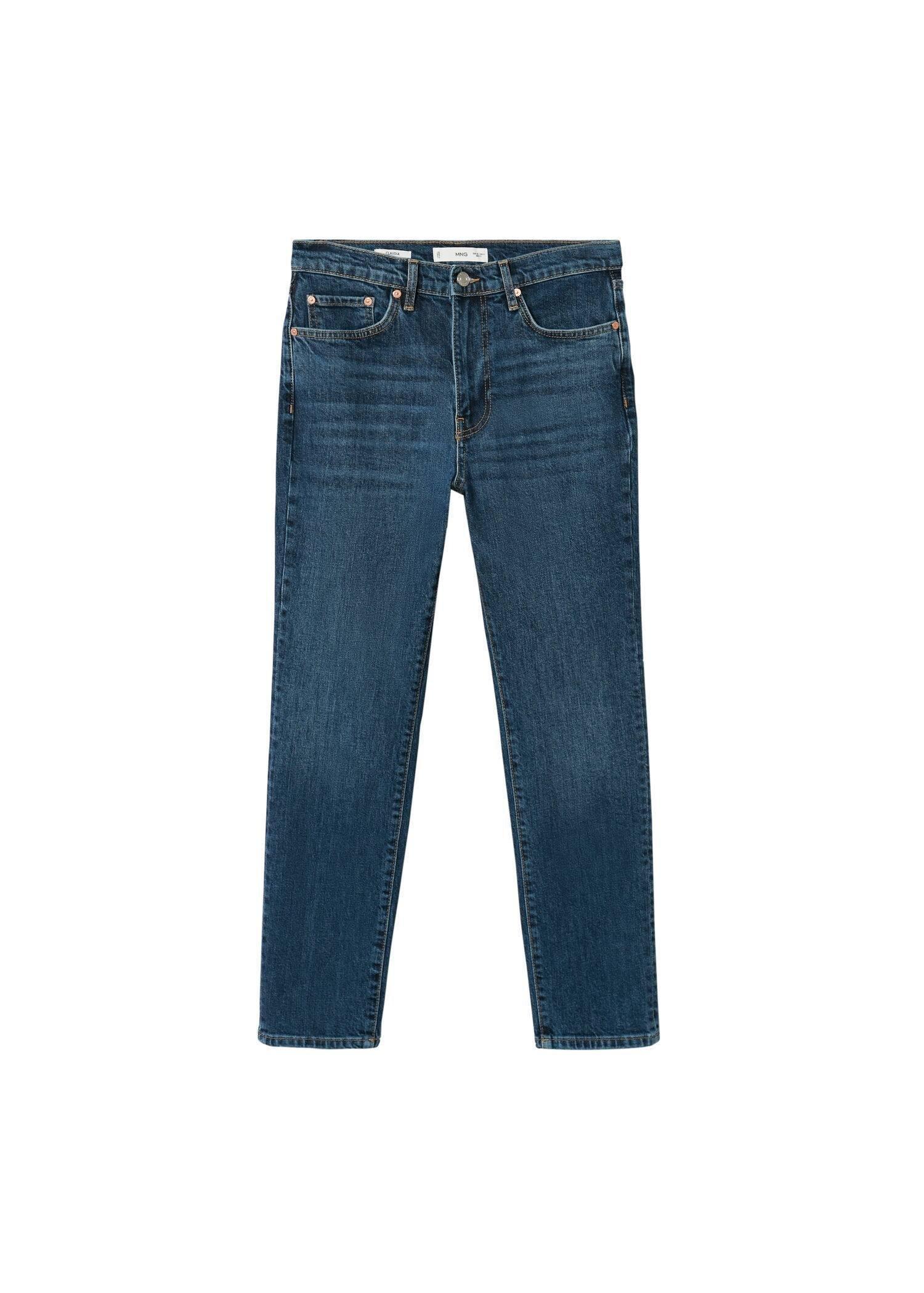 Blue Slim Cropped Jeans, , large image number 3