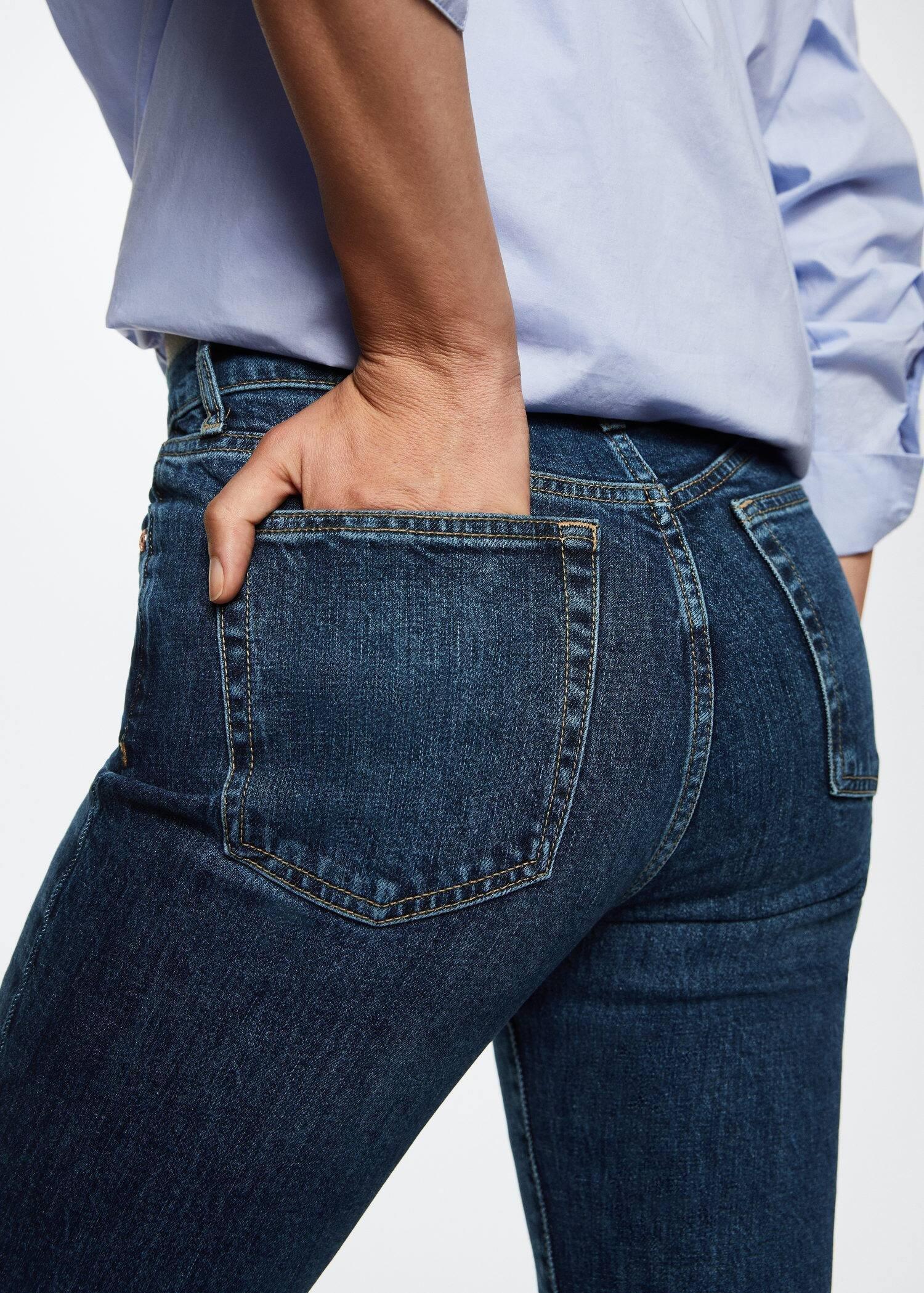 Blue Slim Cropped Jeans, , large image number 4