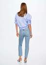 Mango - open blue High-waist cropped straight jeans