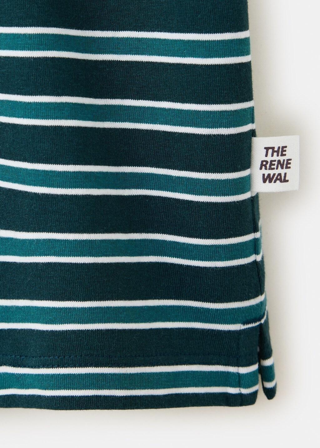 GREEN 100% cotton striped t-shirt, Kids Boys, Green, large image number 3