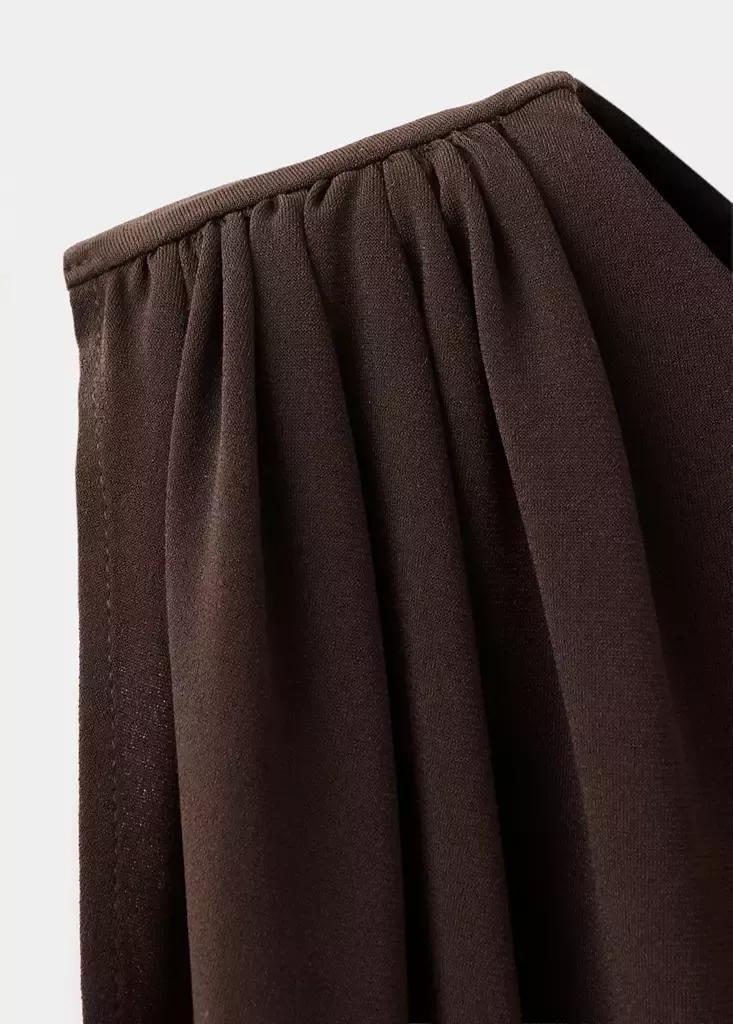 Brown Ruffled Asymmetrical Blouse, Brown, large image number 3