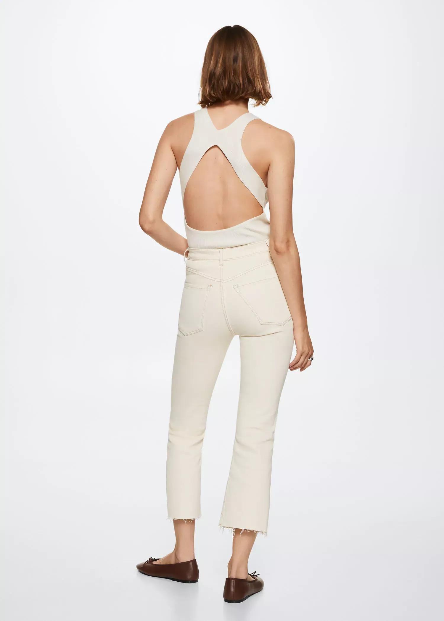 White High-Waist Bootcut Jeans, , large image number 3