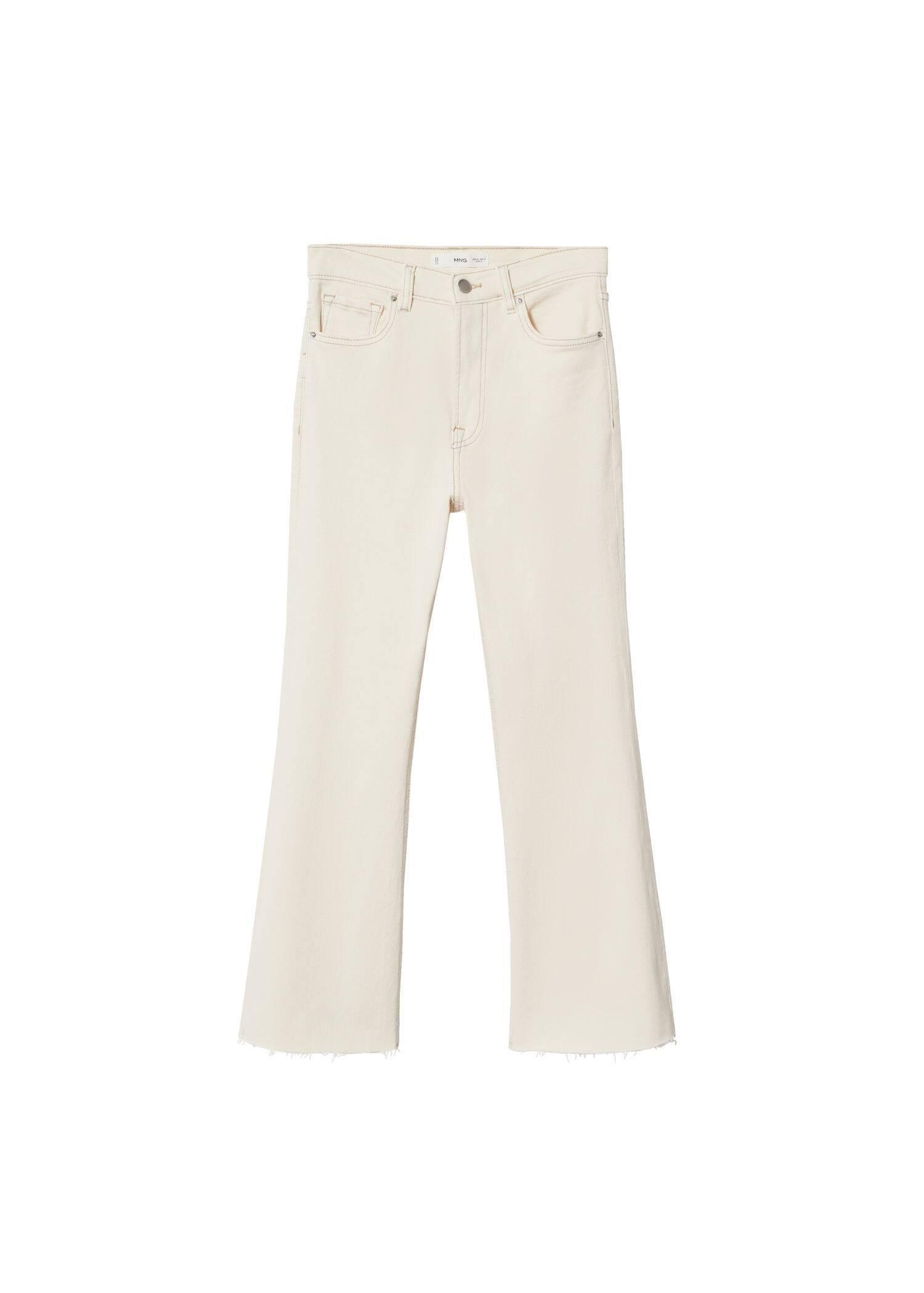 White High-Waist Bootcut Jeans, , large image number 4