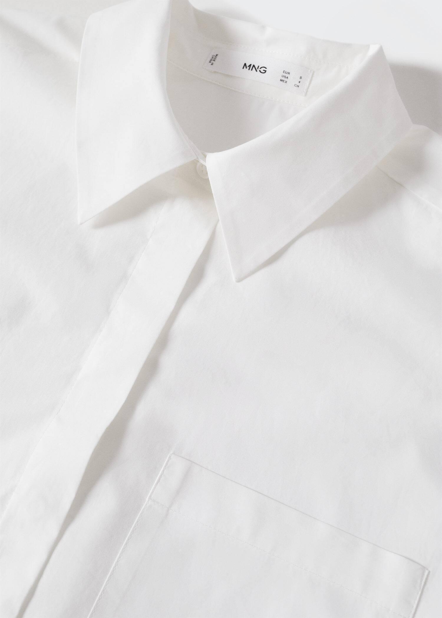 natural white Oversize cotton shirt, , large image number 4