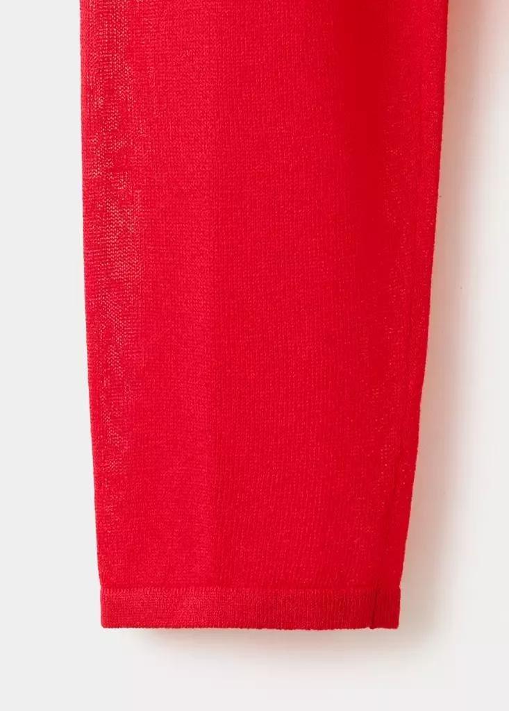 Red Fine Knit Bow Jumper, Red, large image number 6