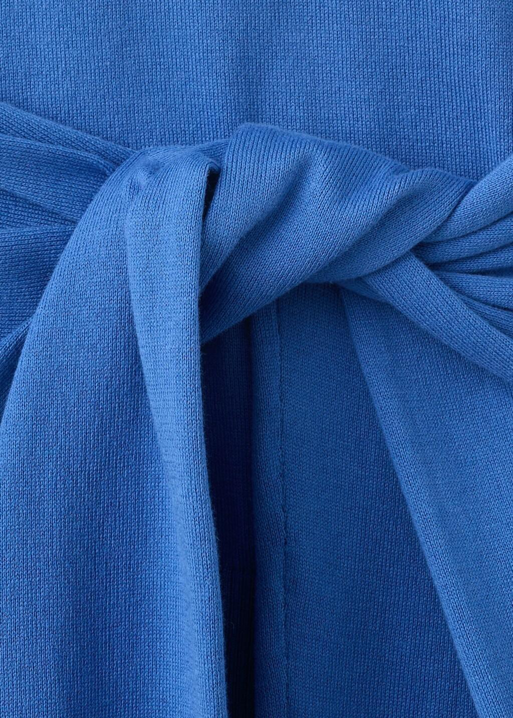 Blue Knit Gilet With Knot Detail, Medium Blue, medium