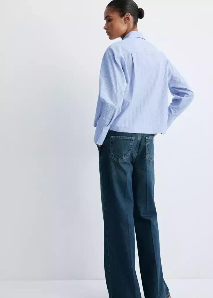 Blue Striped Shirt With Strass, Light-Pastel Blue, large image number 2