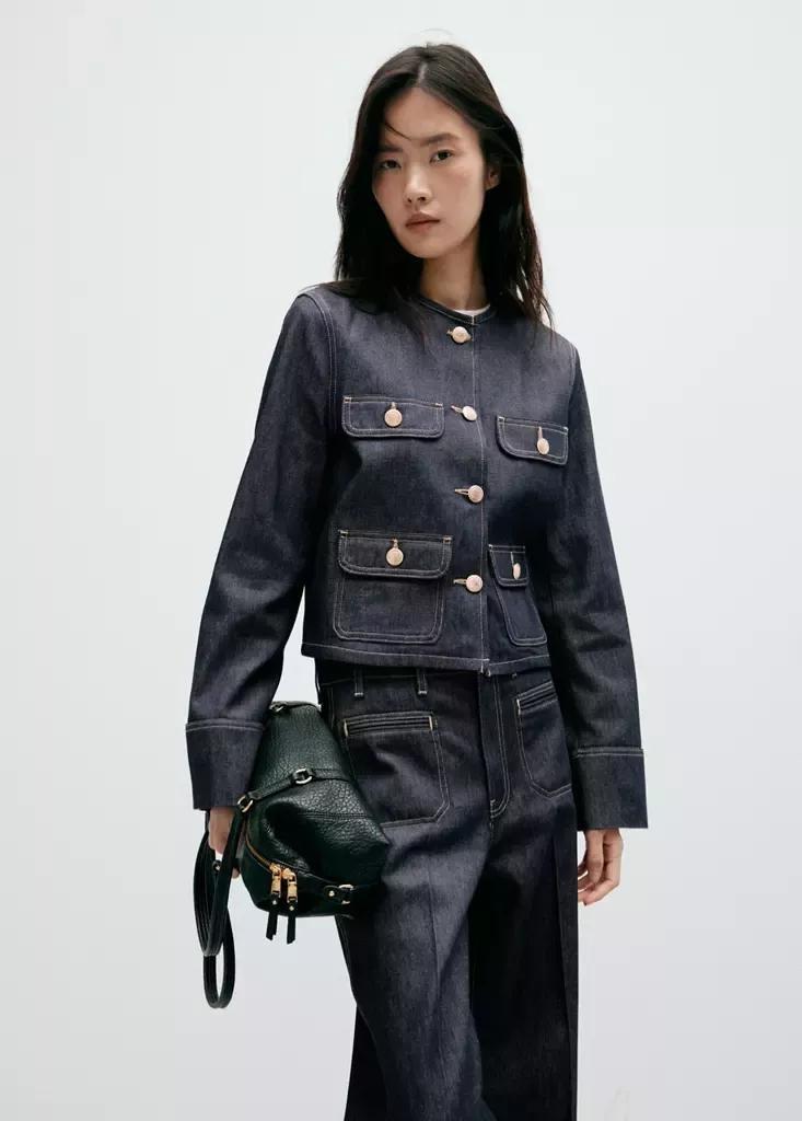 Blue Wide Leg Jeans With Pockets, , large image number 3