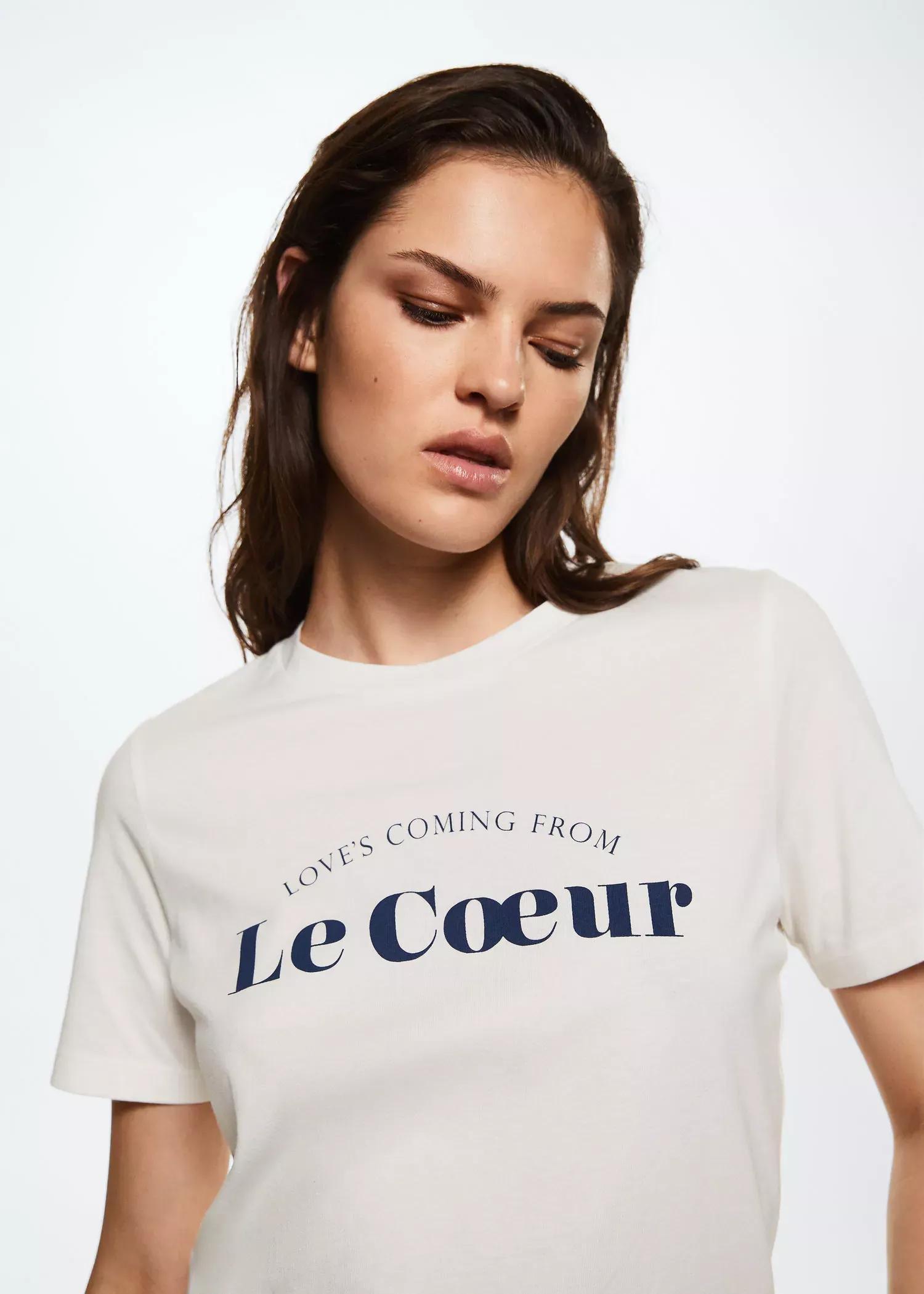 White Printed Cotton-Blend T-Shirt, , large image number 0