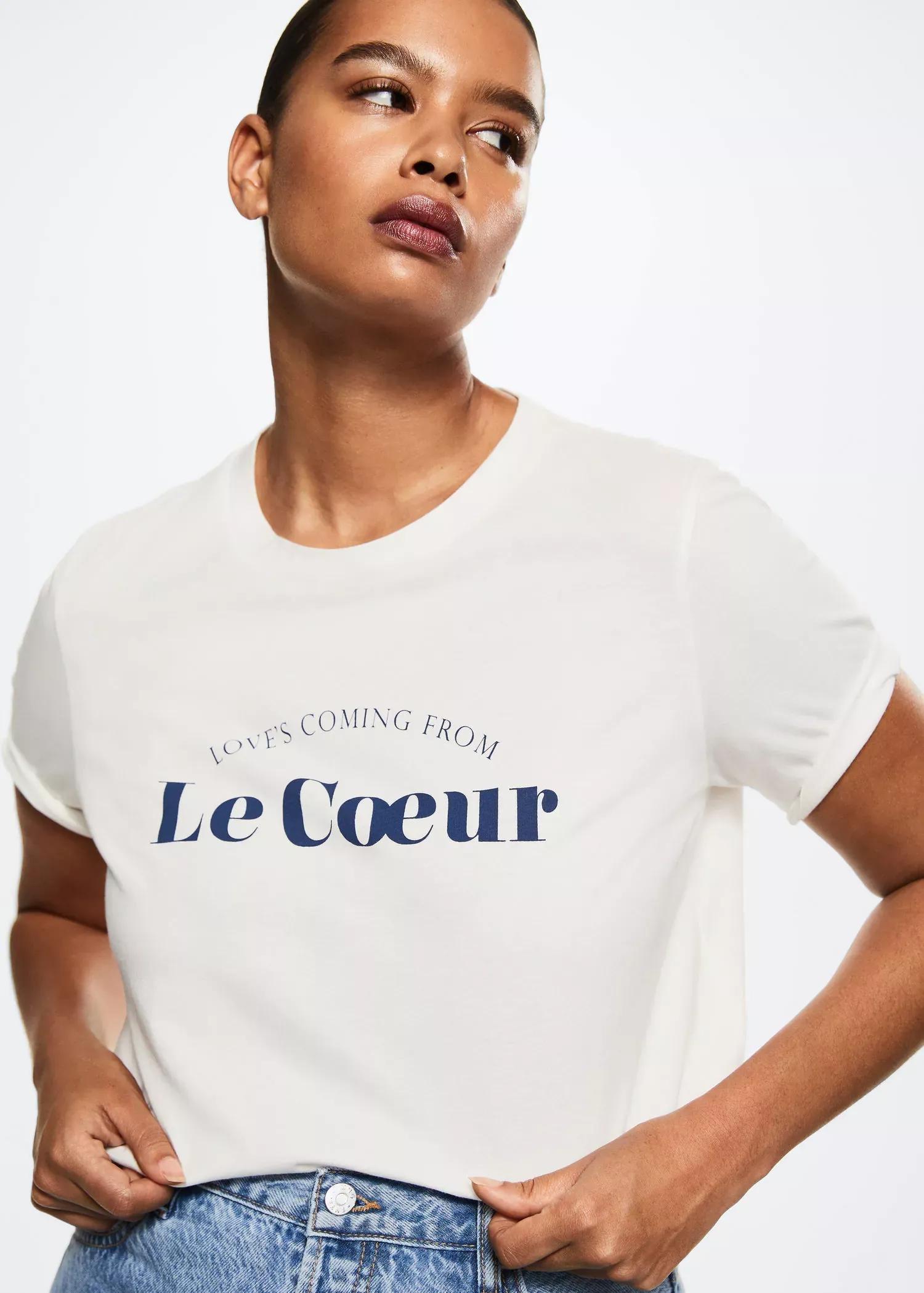 White Printed Cotton-Blend T-Shirt, , large image number 3