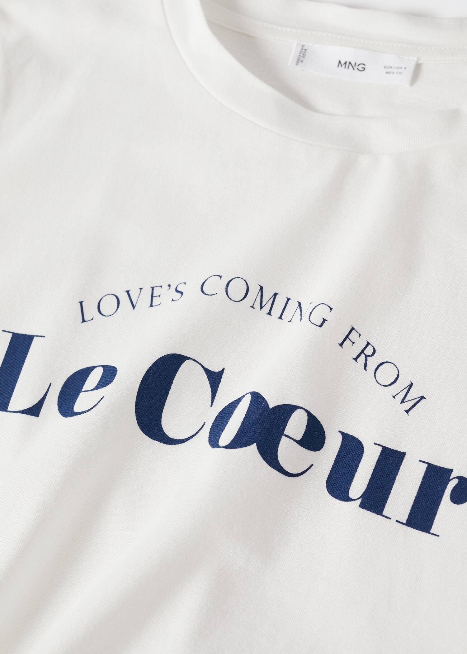 White Printed Cotton-Blend T-Shirt, , large image number 5