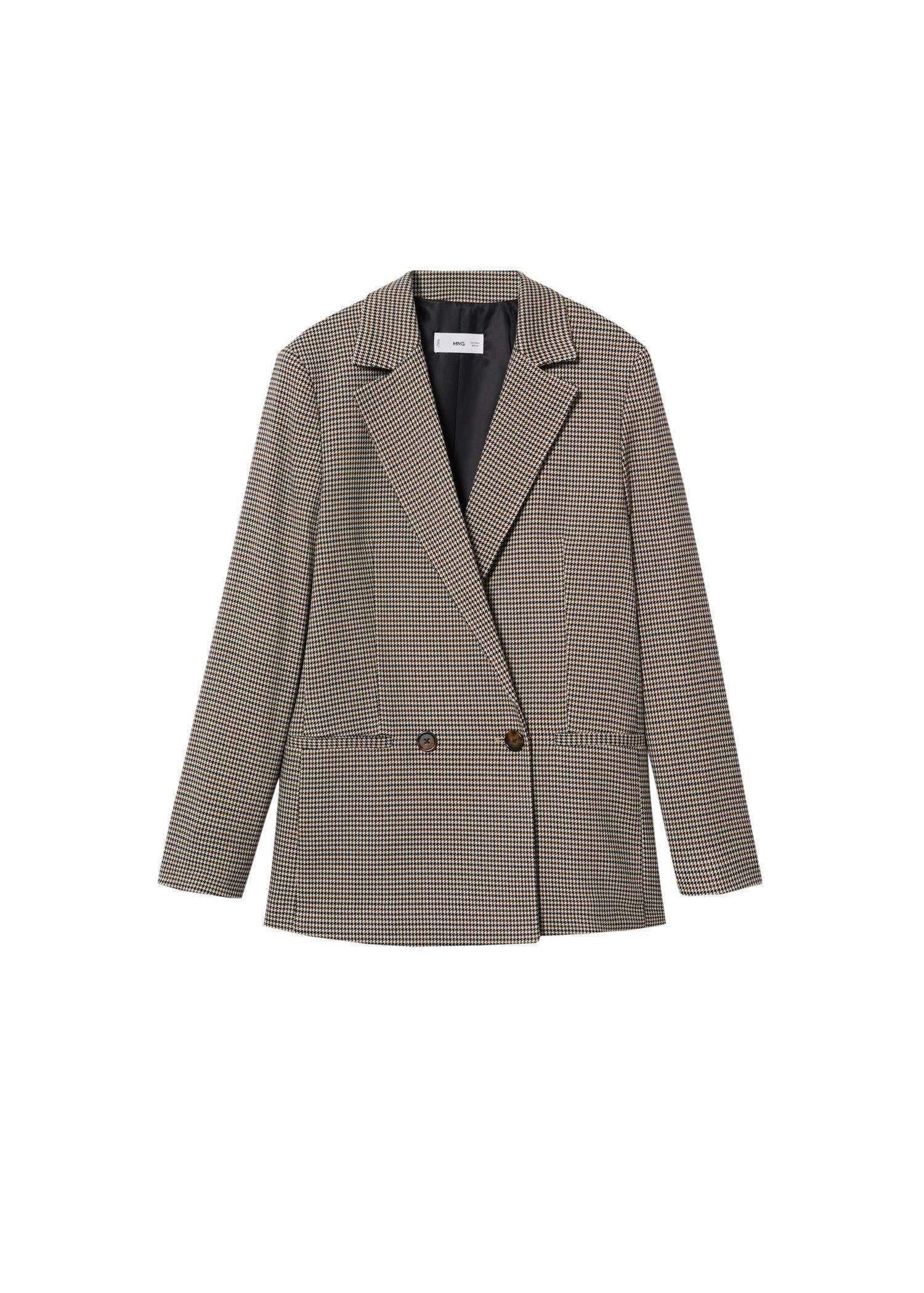 brown Wrap check suit jacket, , large image number 5