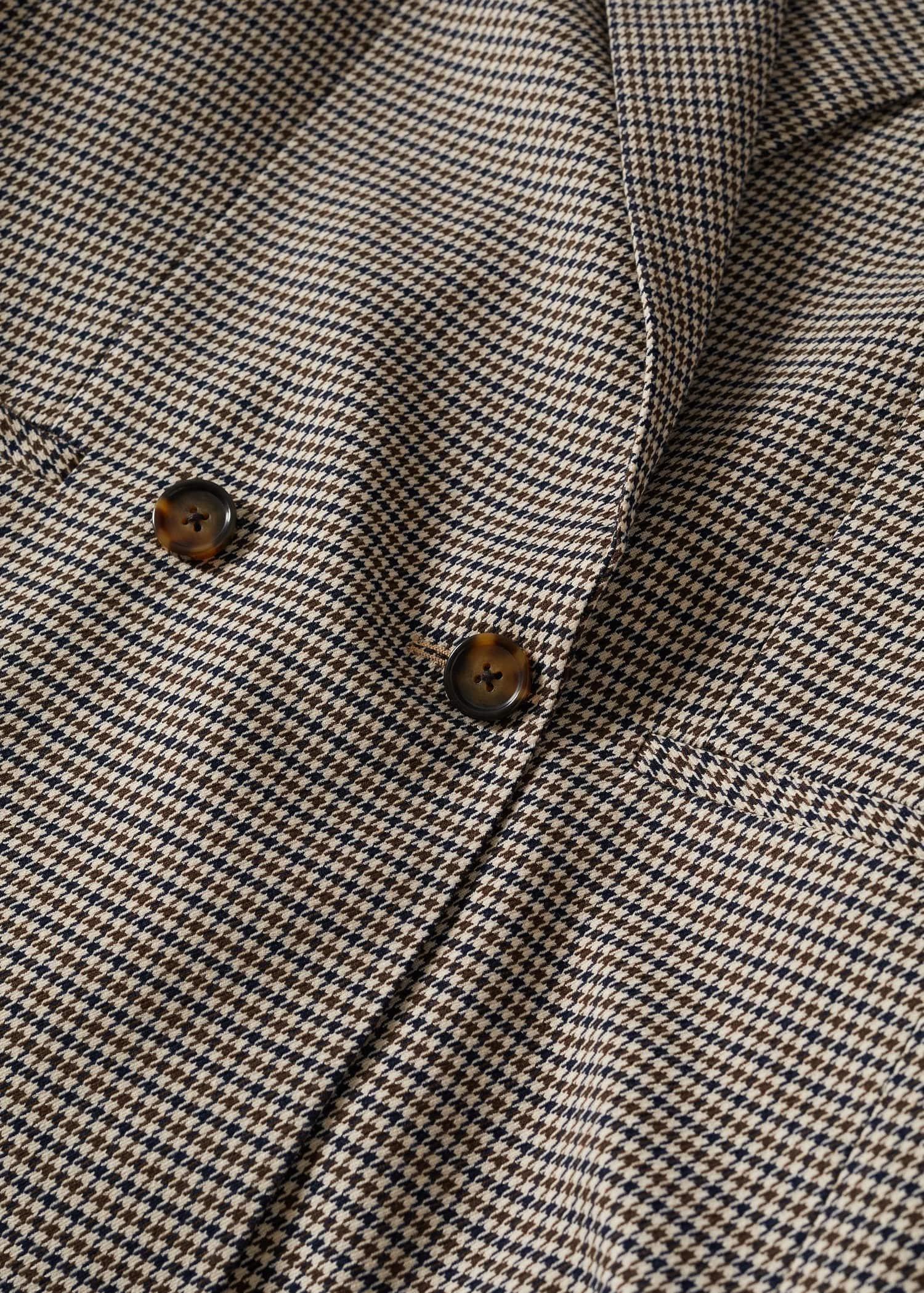 brown Wrap check suit jacket, , large image number 7