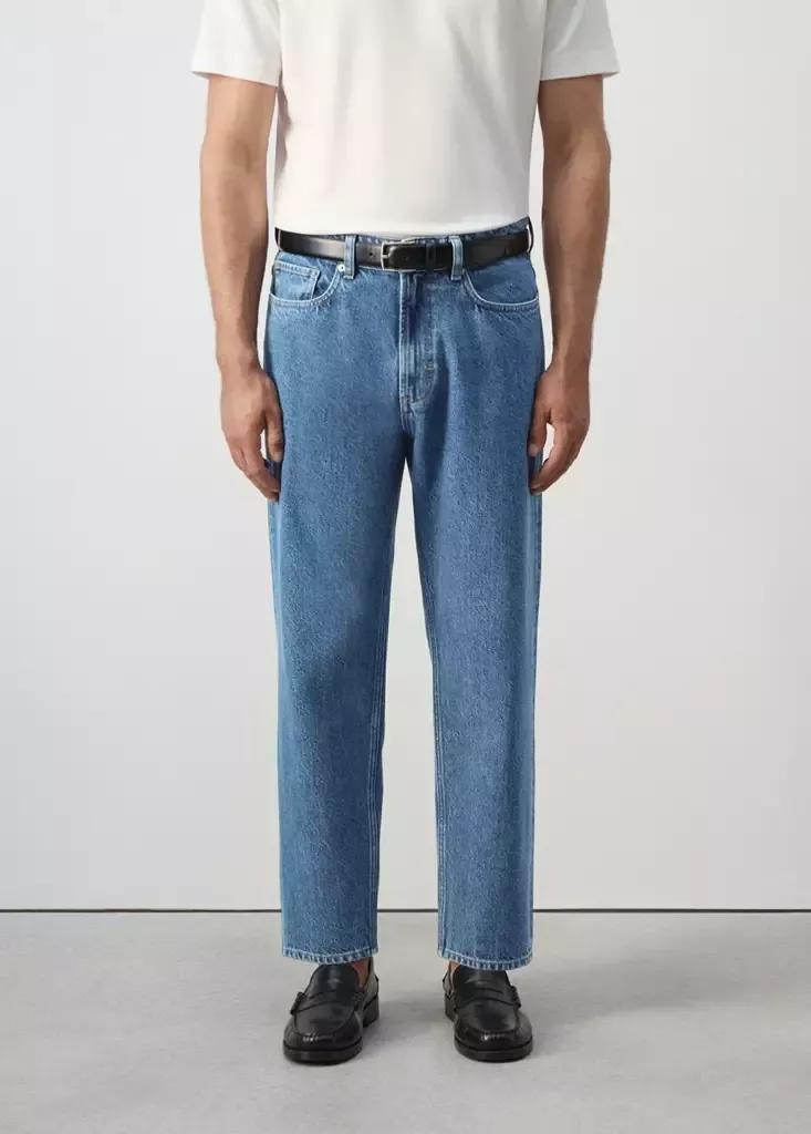 Blue Sammy Cropped Carrot Fit Jeans, , large image number 1