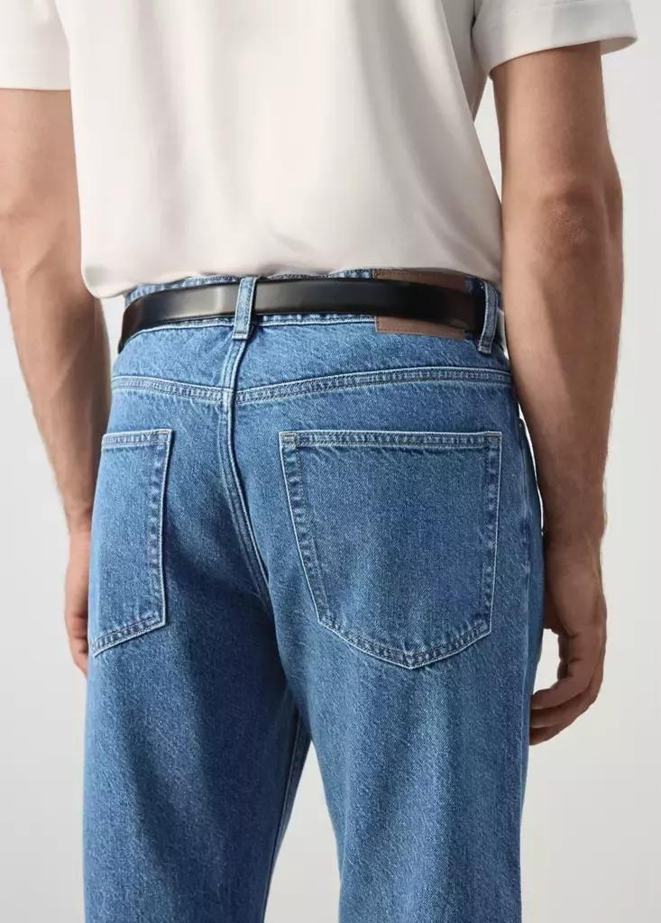 Blue Sammy Cropped Carrot Fit Jeans, , large image number 4