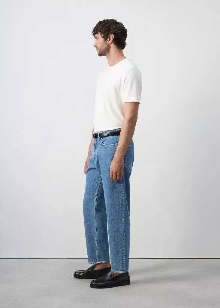 Blue Sammy Cropped Carrot Fit Jeans, , large image number 5
