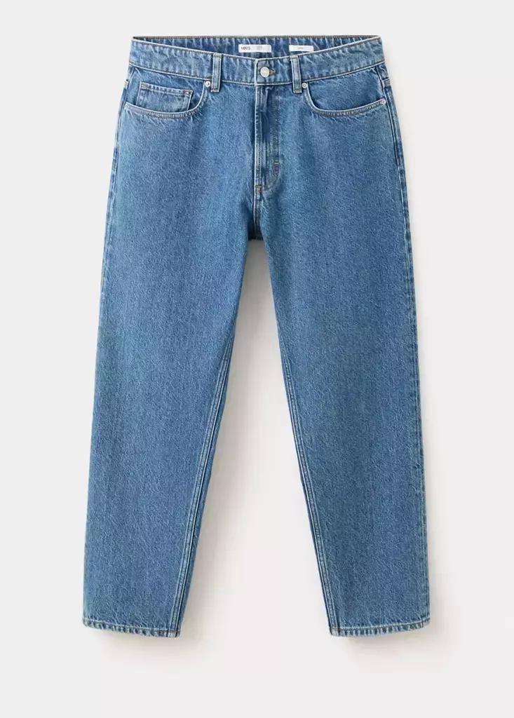 Blue Sammy Cropped Carrot Fit Jeans, , large image number 6