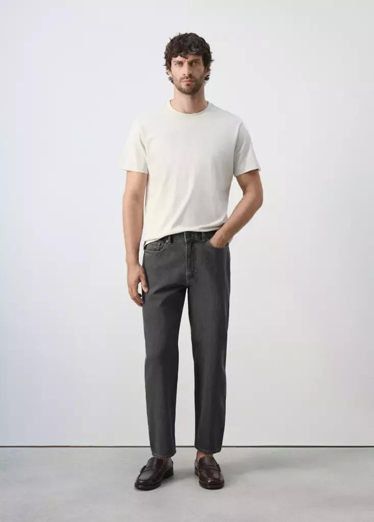Grey Sammy Cropped Carrot Fit Jeans, , medium