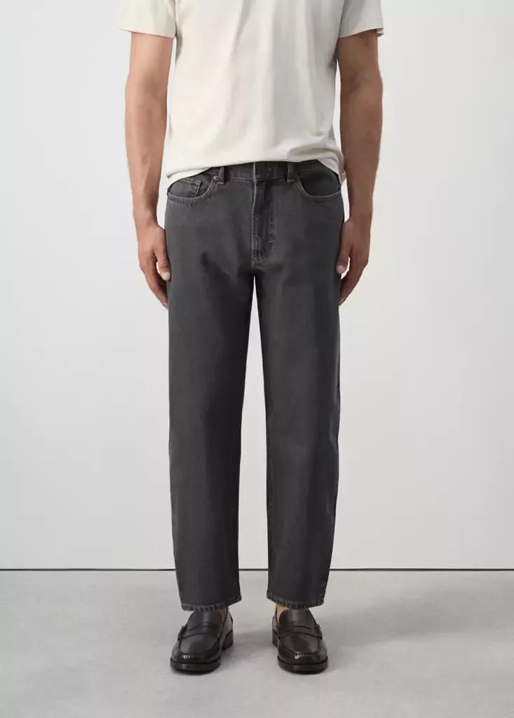 Grey Sammy Cropped Carrot Fit Jeans, , large image number 1