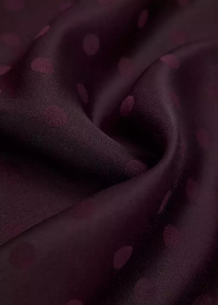 Burgundy Jacquard Polka Dot Scarf, , medium