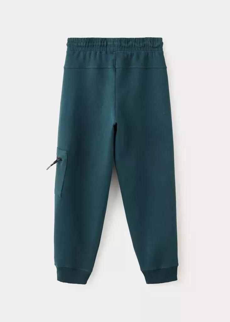 Green Cotton Jogger-Style Trousers, , medium