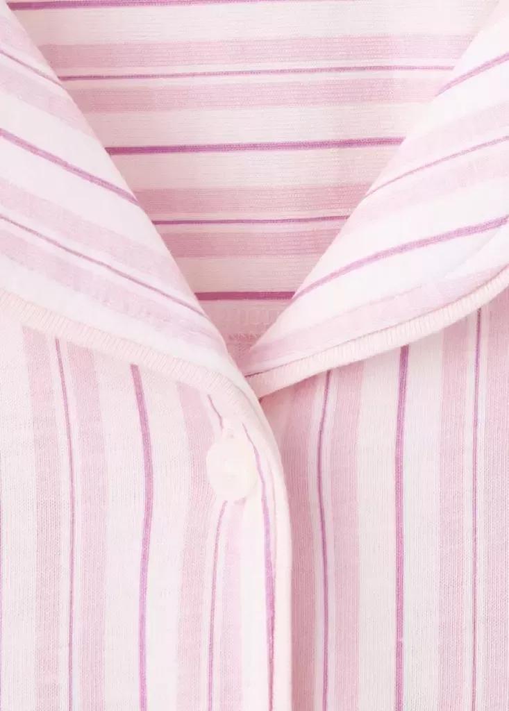 Pink Full Cotton Striped Pyjamas, Pink, large image number 2