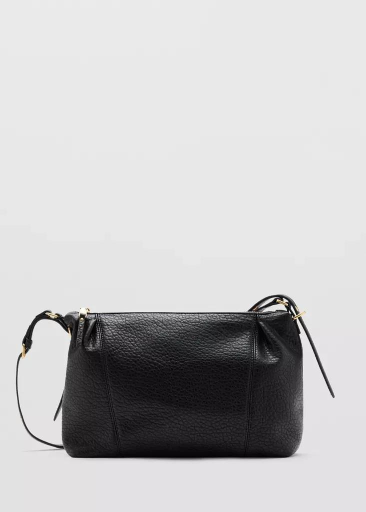Black Buckle Crossbody Bag, Black, medium