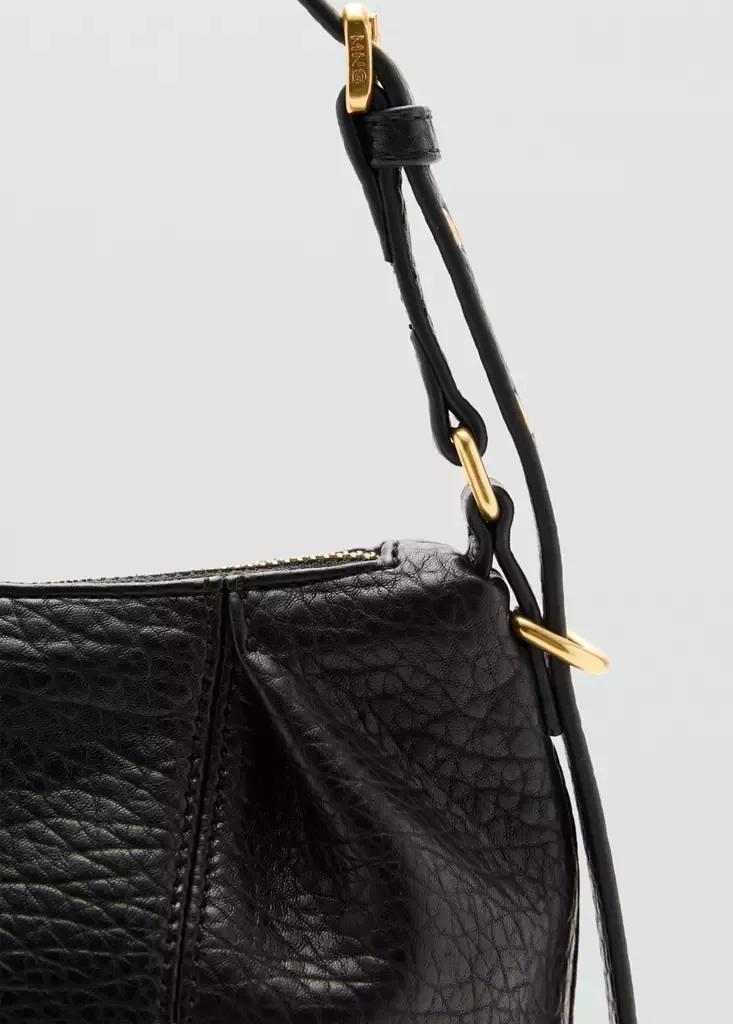 Black Buckle Crossbody Bag, Black, large image number 3