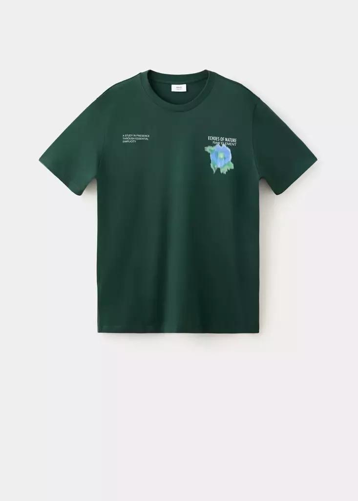 Green Cotton Printed T-Shirt, , large image number 5