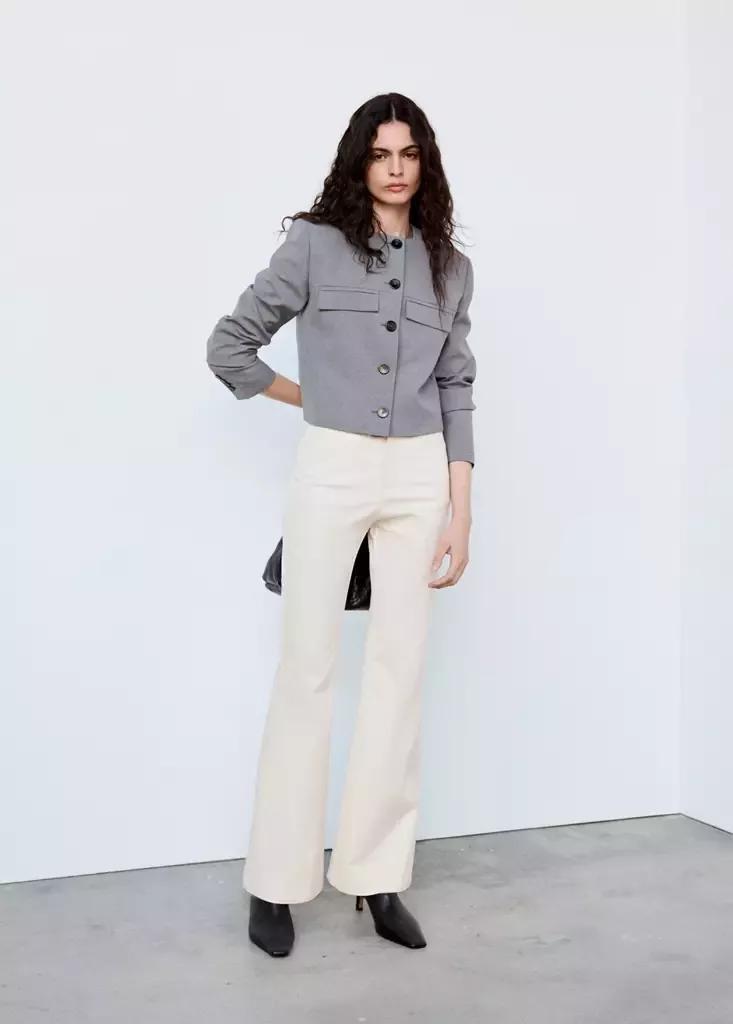 Beige Cotton Trousers, Light Beige, medium