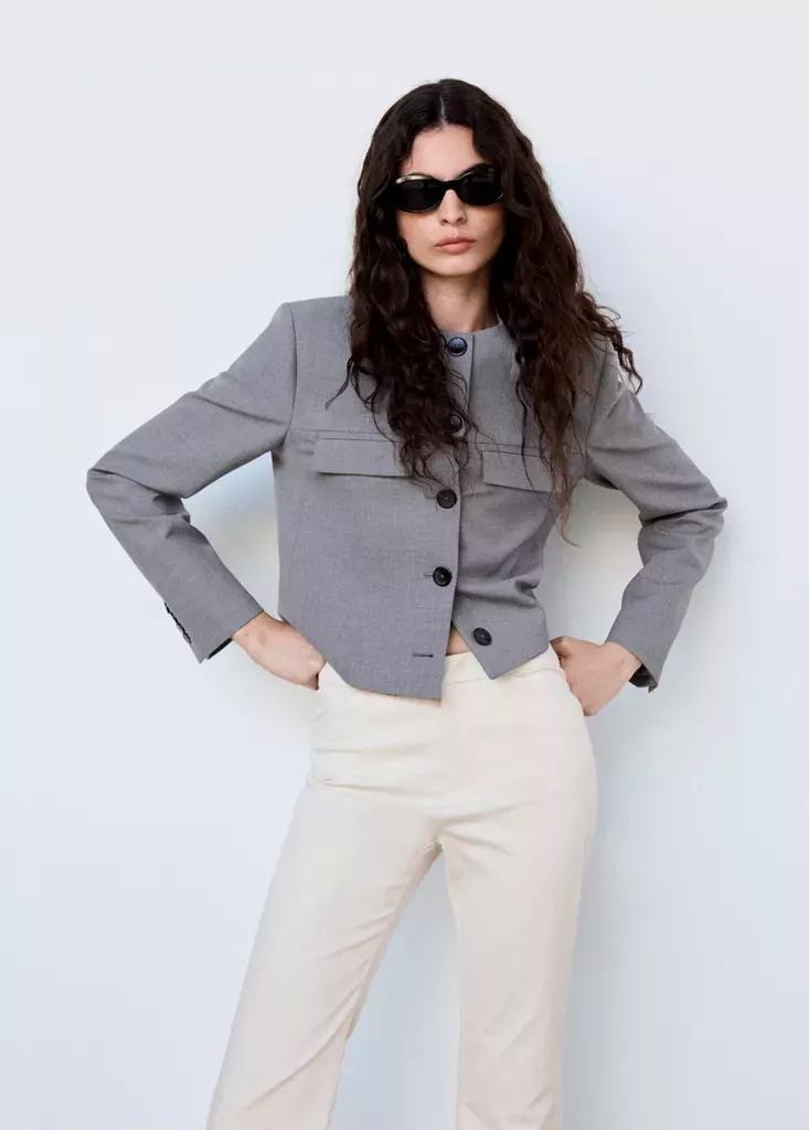 Beige Cotton Trousers, Light Beige, large image number 4