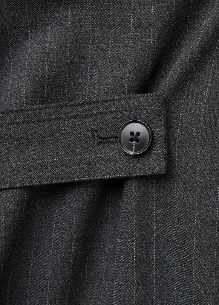Grey Adjustable-Hem Pinstripe Trousers, Grey, large image number 5