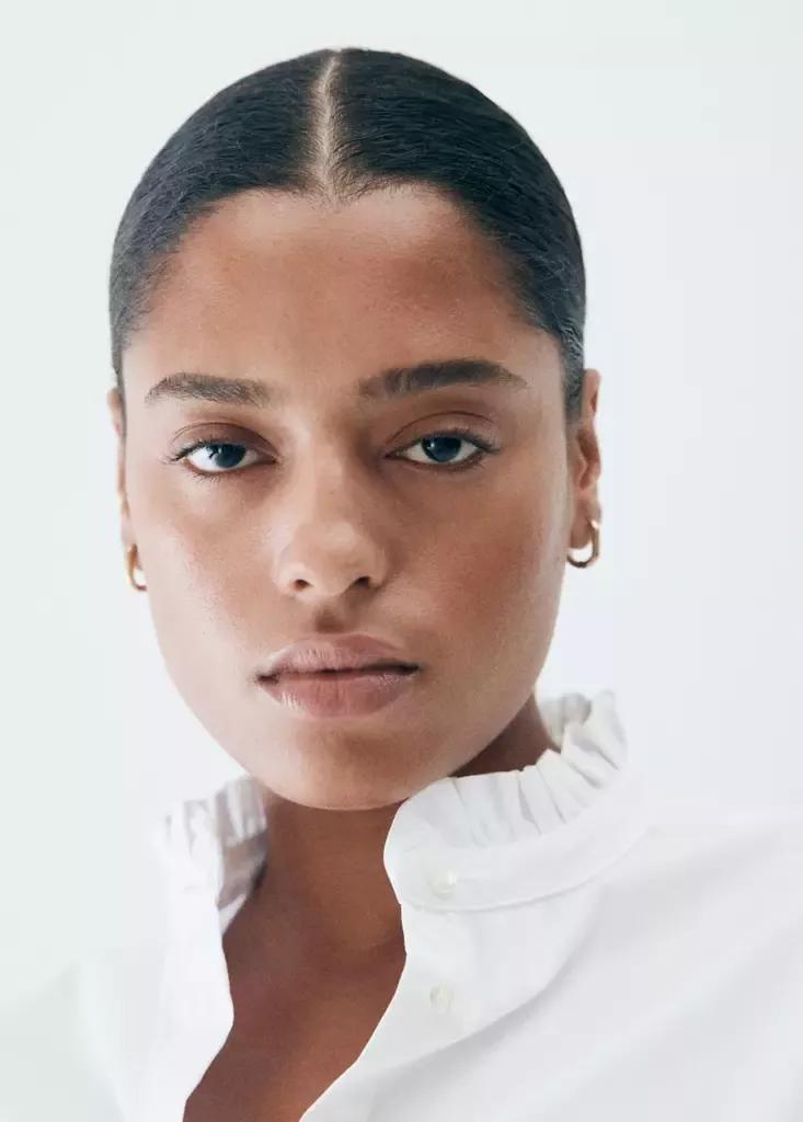 White Embroidered Poplin Shirt, , large image number 7