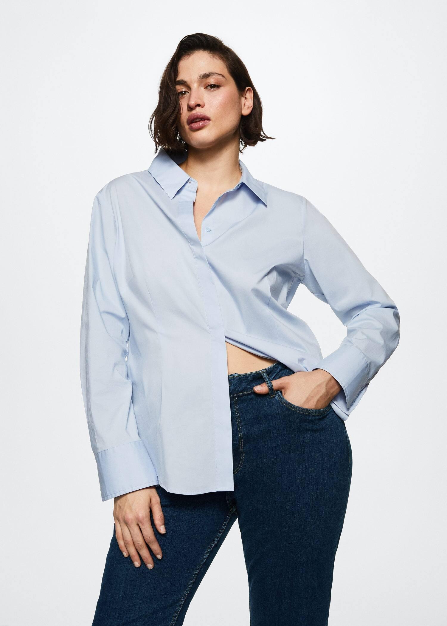 Blue Mid-Rise Flared Jeans, , large image number 1