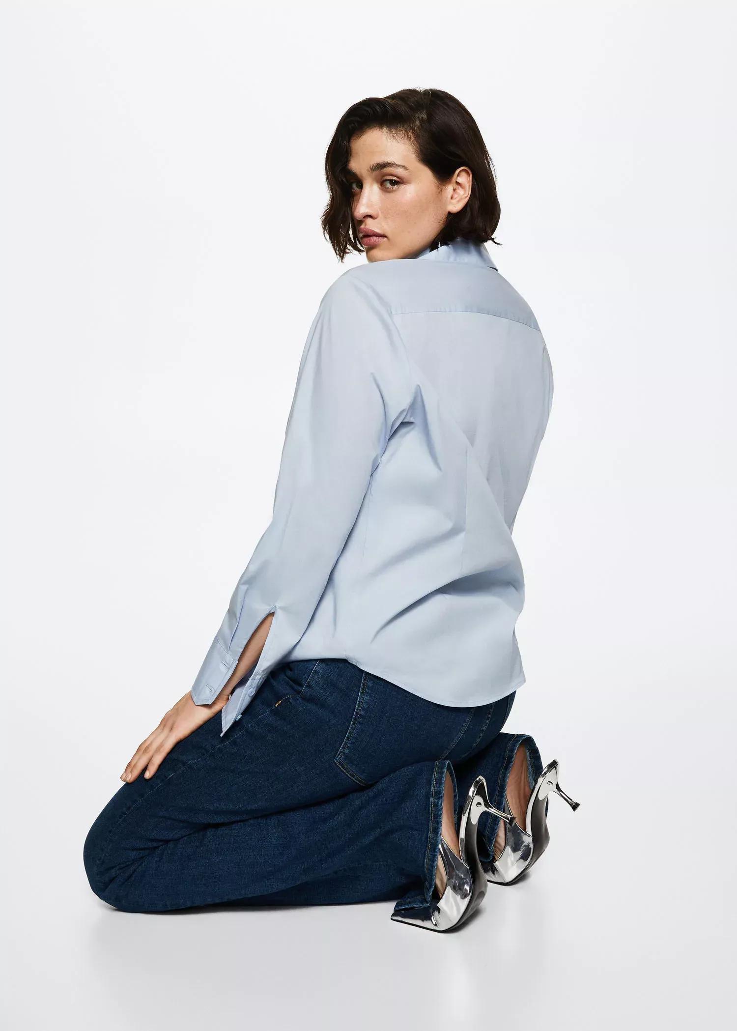 Blue Mid-Rise Flared Jeans, , large image number 3