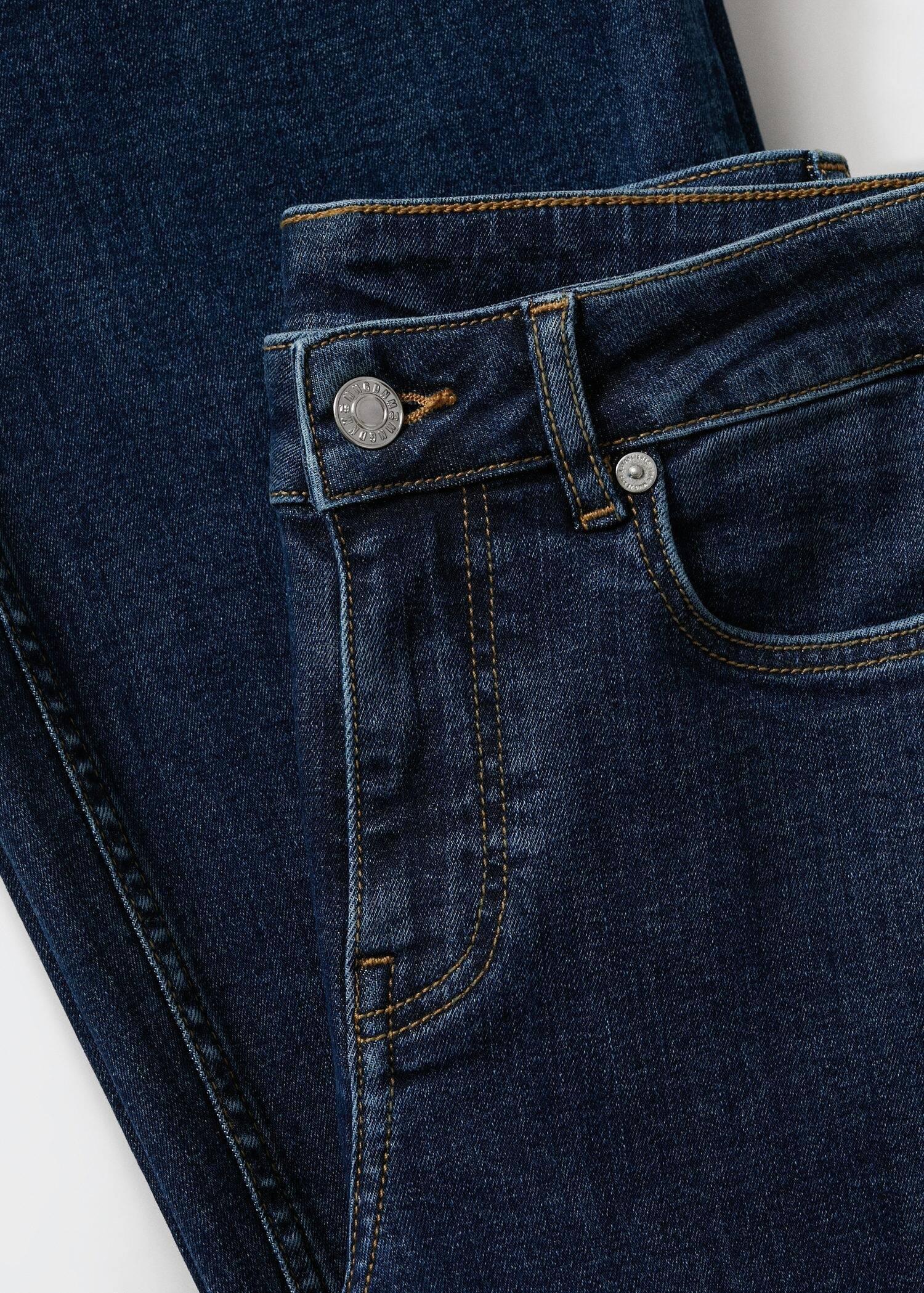 Blue Mid-Rise Flared Jeans, , large image number 6