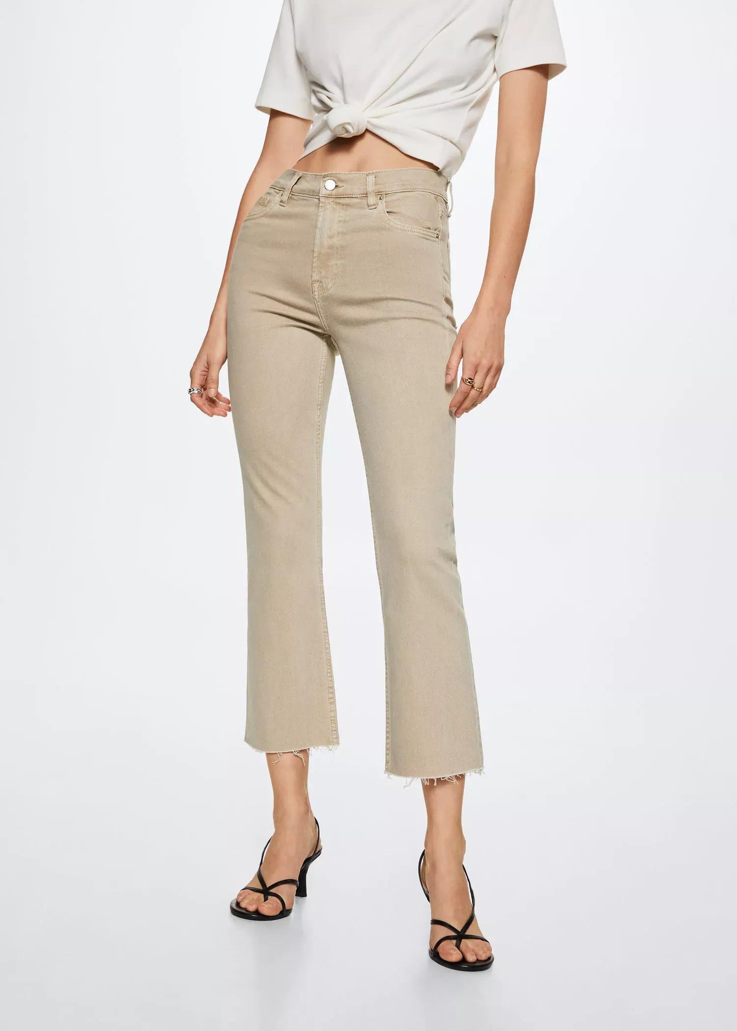  Brown High-Waist Bootcut Jeans, , large image number 0