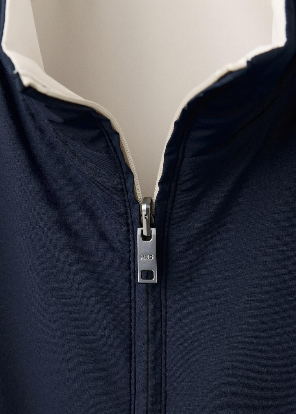 Blue Reversible Water-Repellent Gilet, Dark Blue, large image number 3