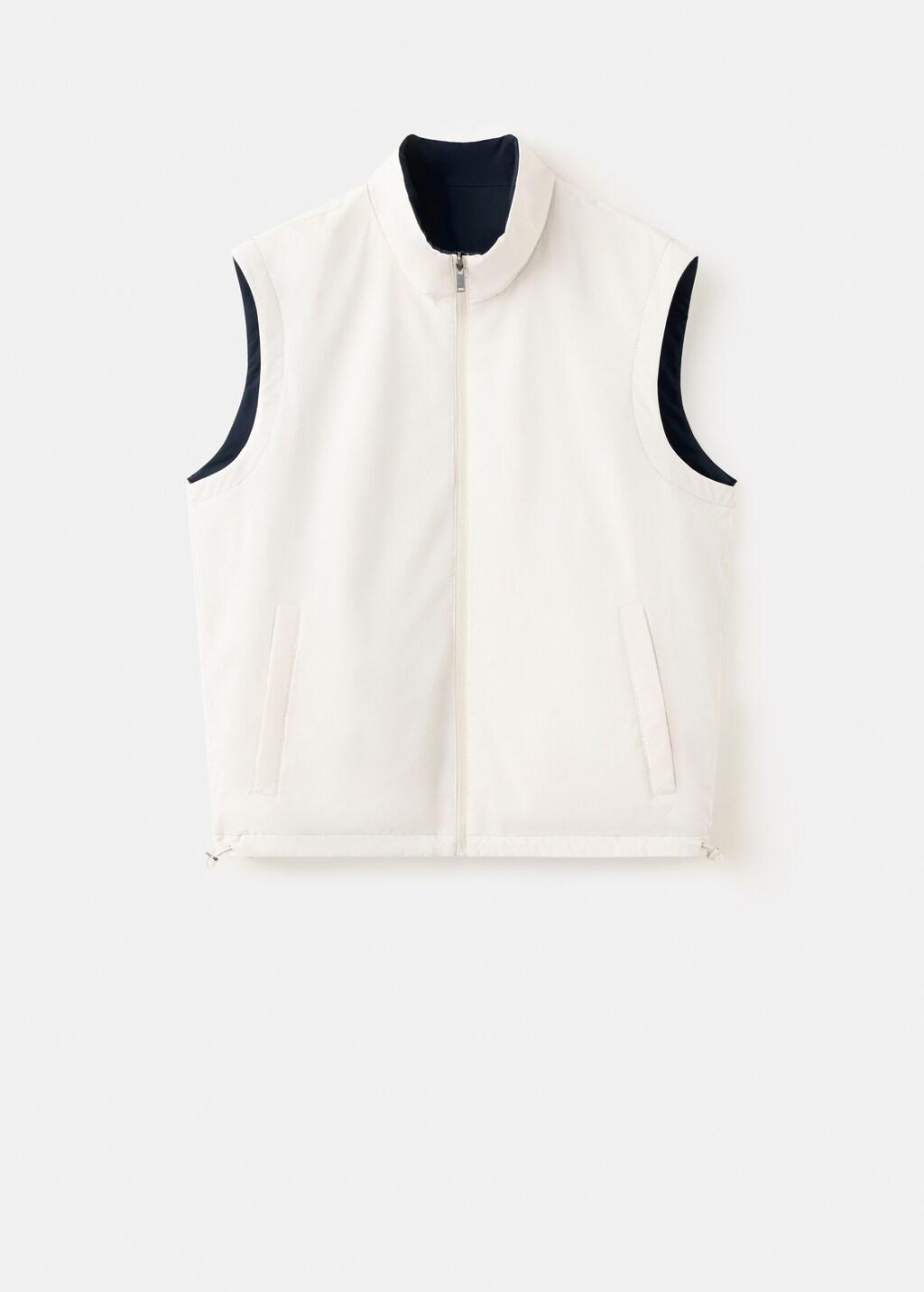 Blue Reversible Water-Repellent Gilet, Dark Blue, large image number 5